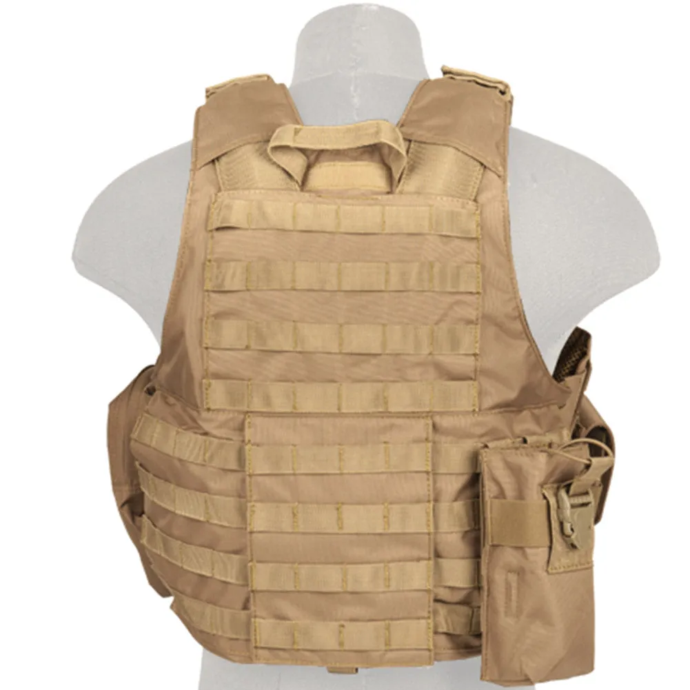 Lancer Tactical Strike Quick Release MOLLE Plate Carrier Vest w/ Pouches