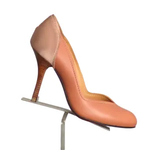 LANVIN- 2012 Brown Leather & Satin Pumps, Size 37