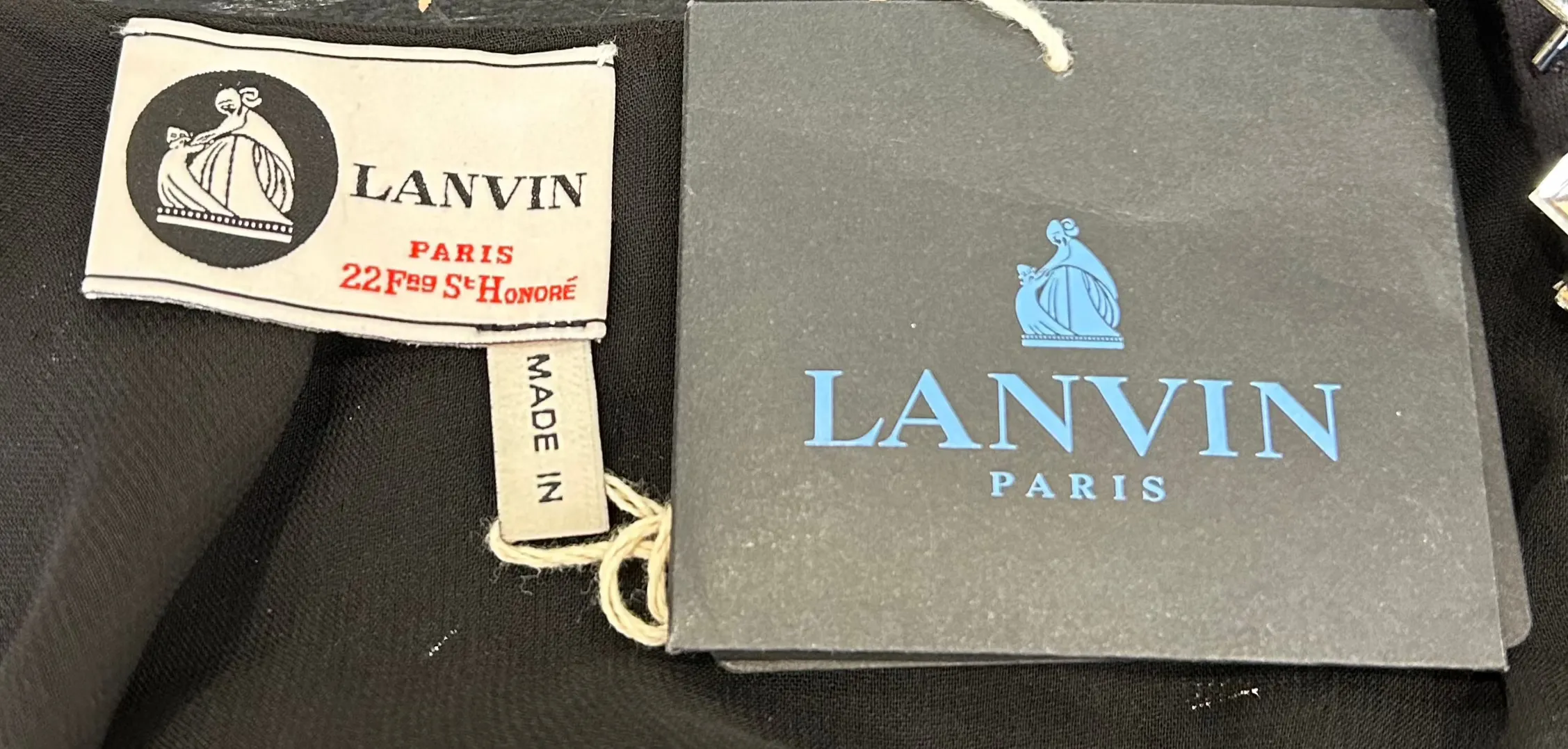 Lanvin Black Sleeveless Knit Gown w/Mirror Appliqués