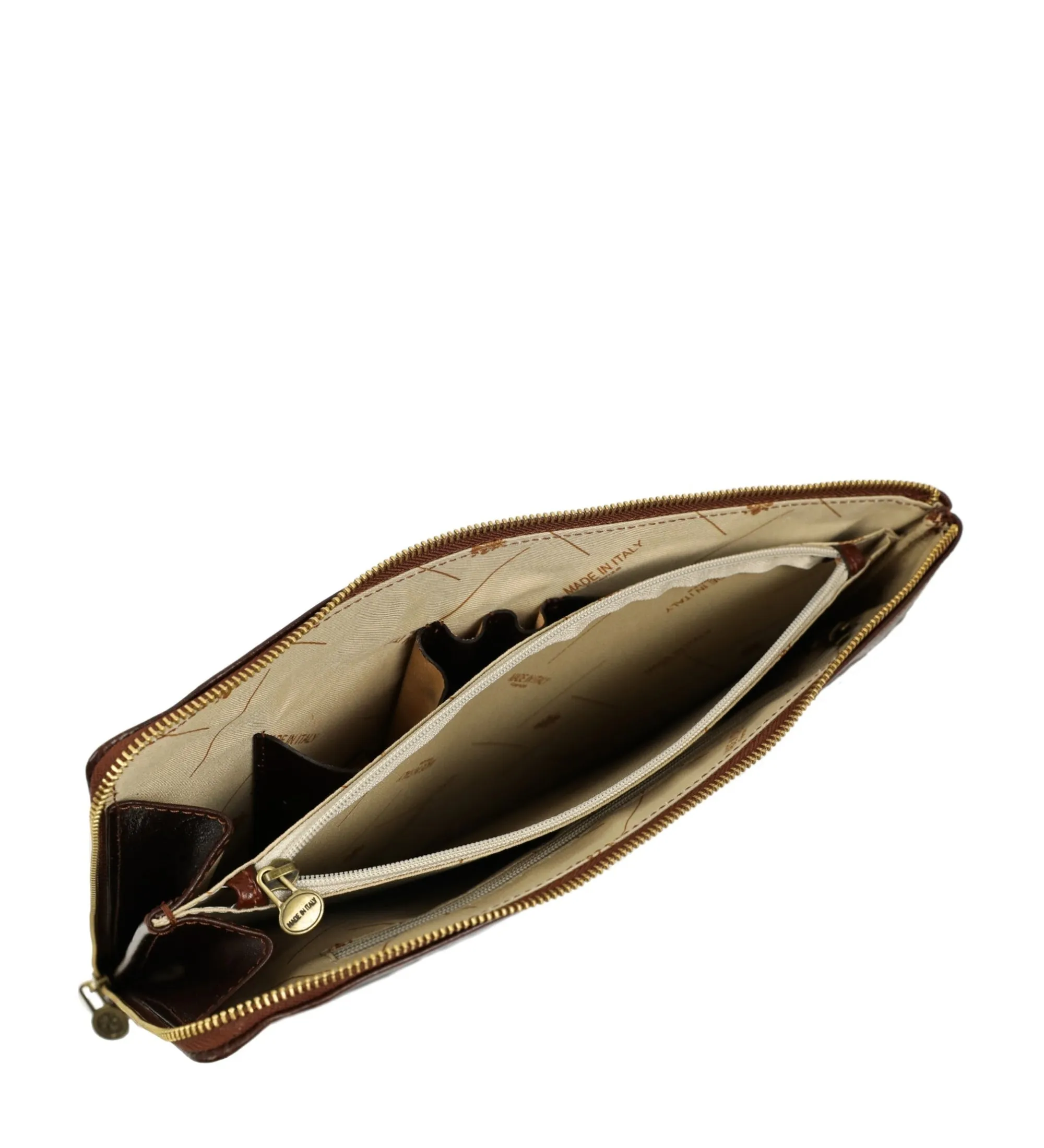 Large Leather Mens Clutch Purse - The Brothers Karamazov