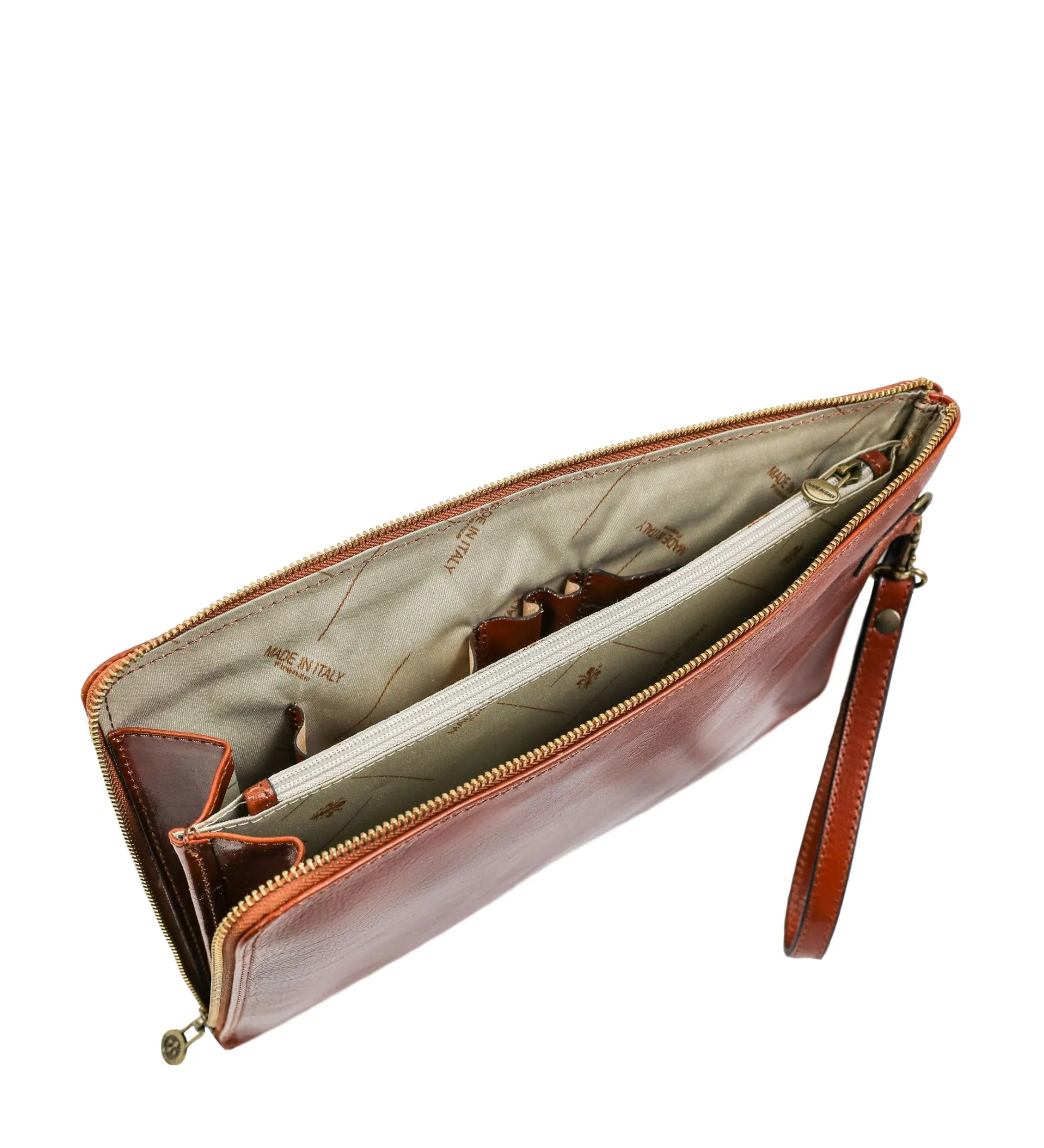 Large Leather Mens Clutch Purse - The Brothers Karamazov