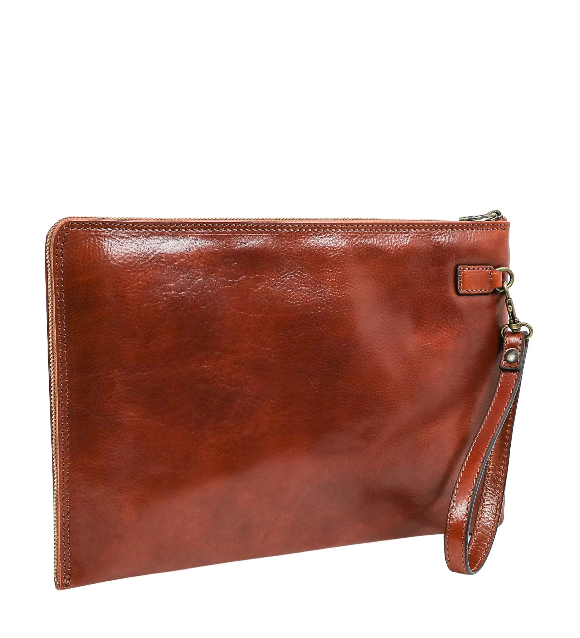 Large Leather Mens Clutch Purse - The Brothers Karamazov
