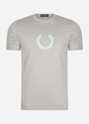 Laurel wreath graphic t-shirt - limestone