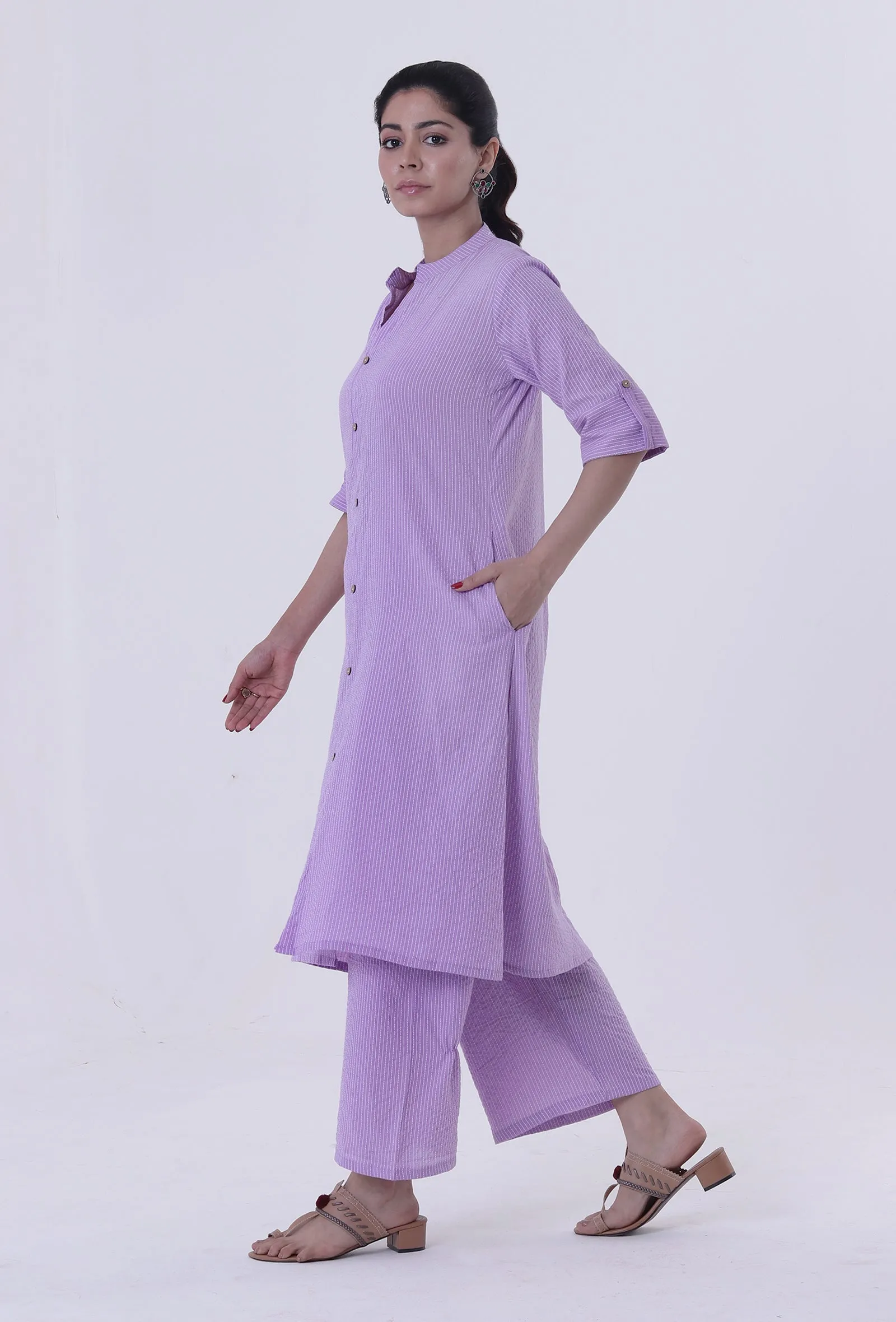 Lavender Cotton Kurti