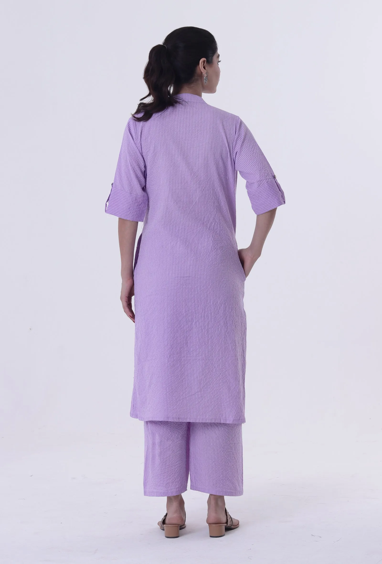 Lavender Cotton Kurti