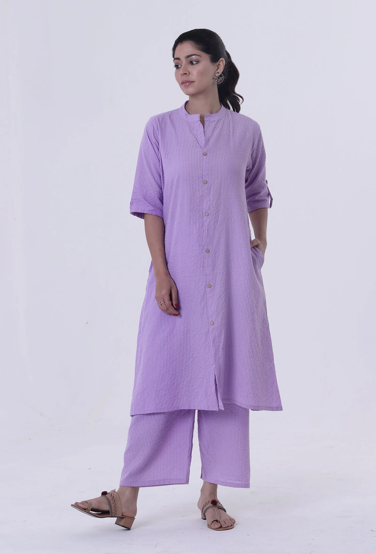 Lavender Cotton Kurti