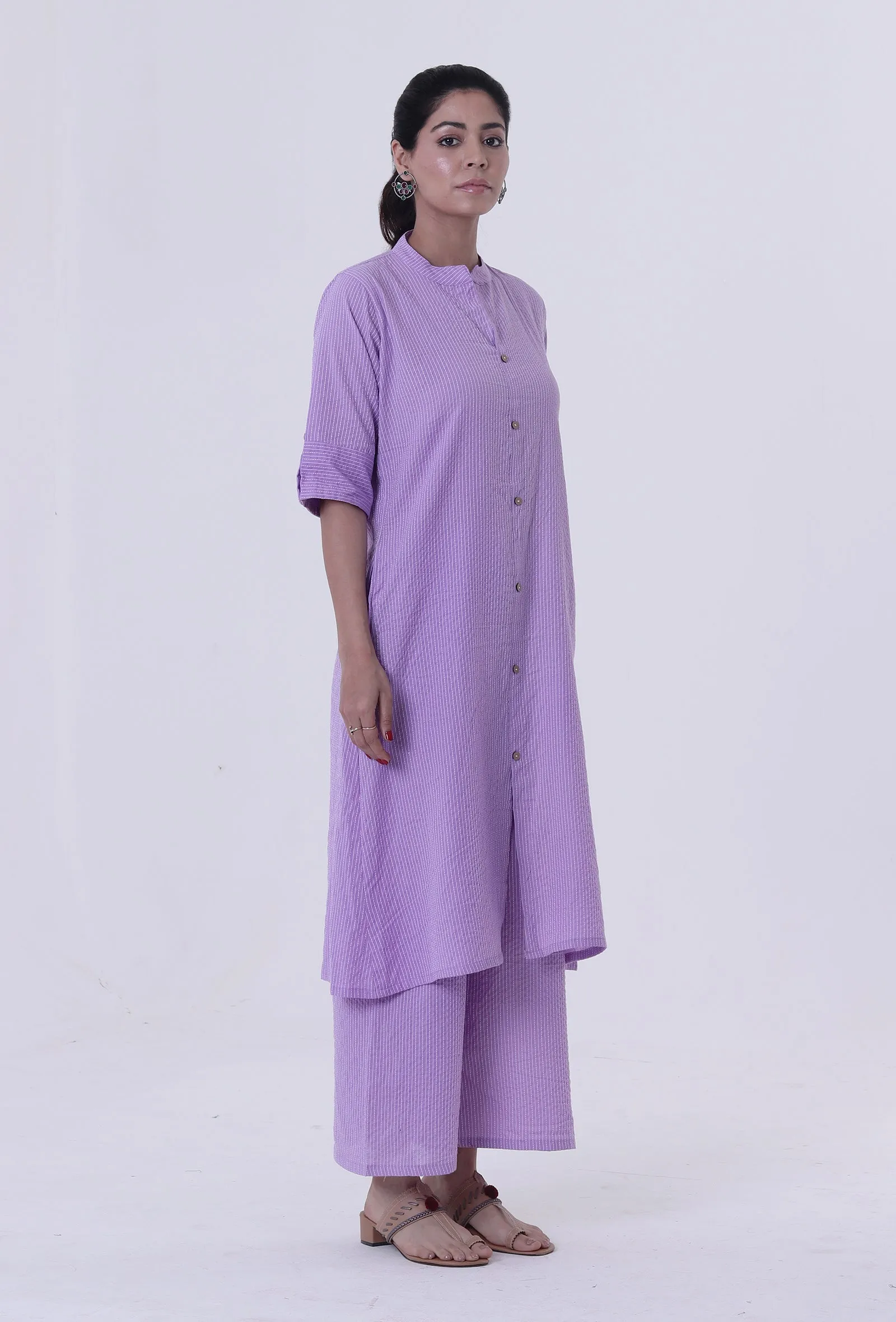 Lavender Cotton Kurti