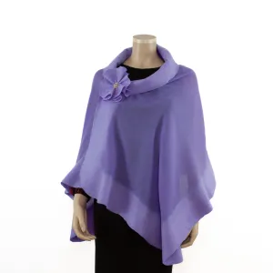 Lavender unicolor wool shawl