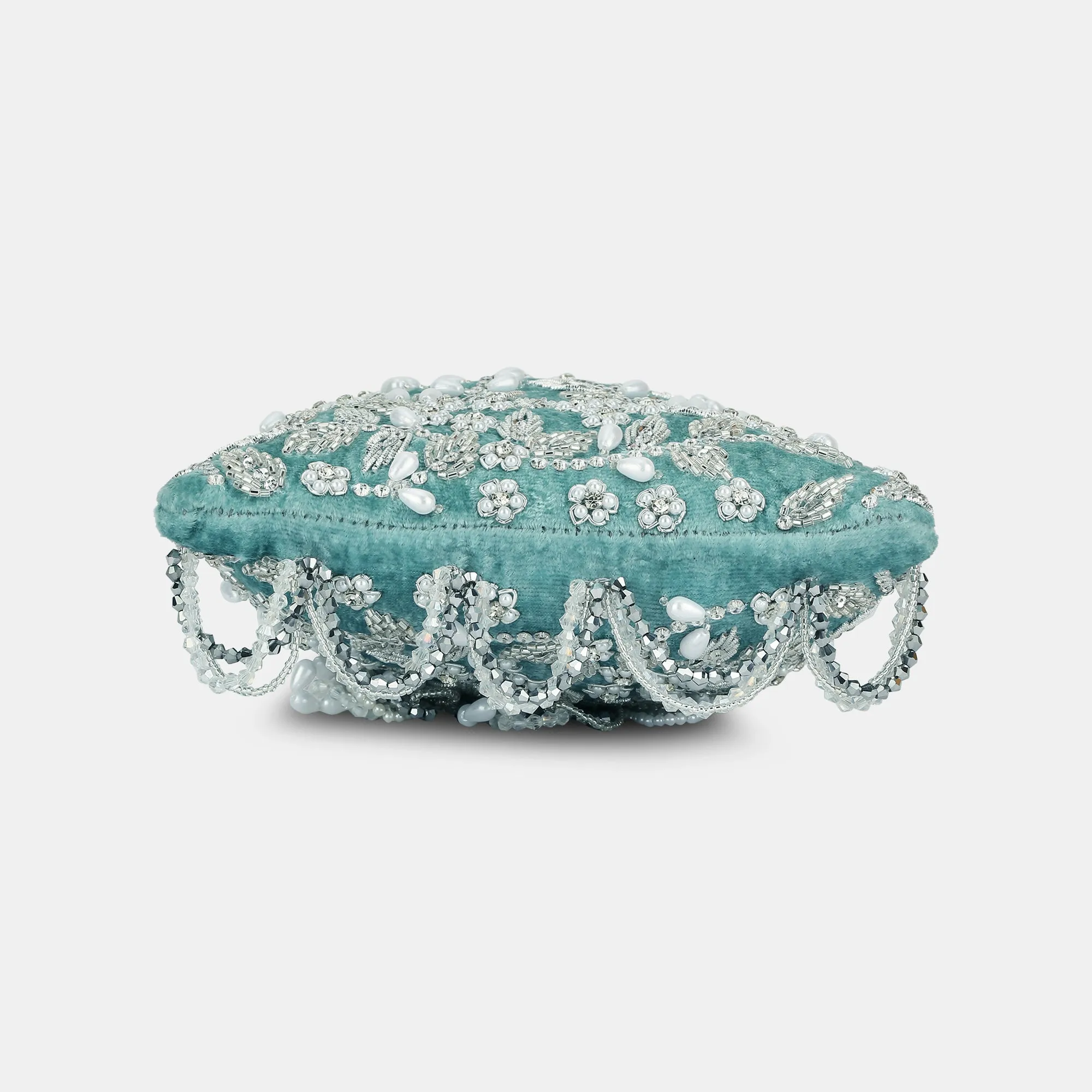 Lavie Luxe Bead Silver Medium Women's Potli Rose