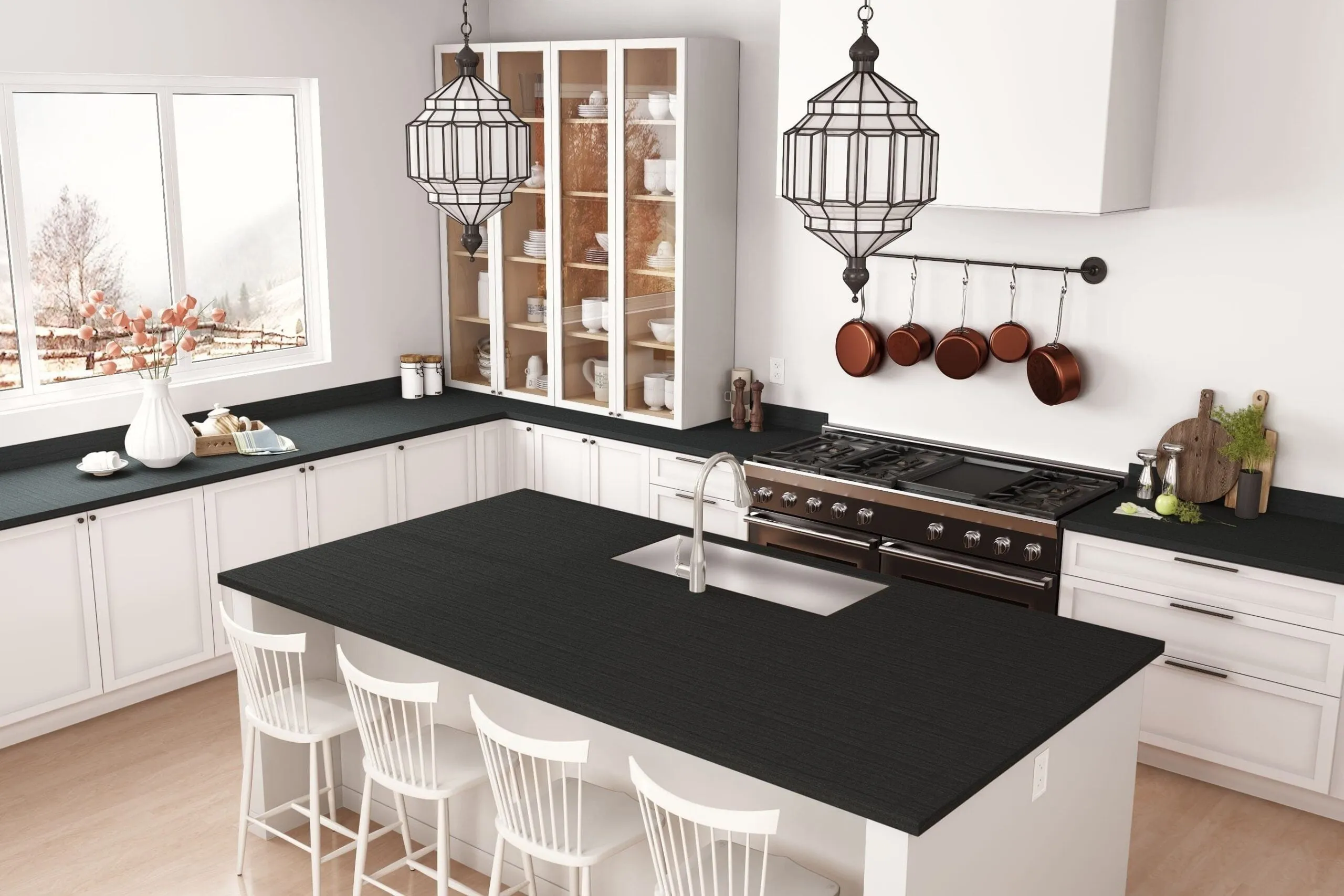 Layered Black Sand - 9510 - Formica Laminate Samples