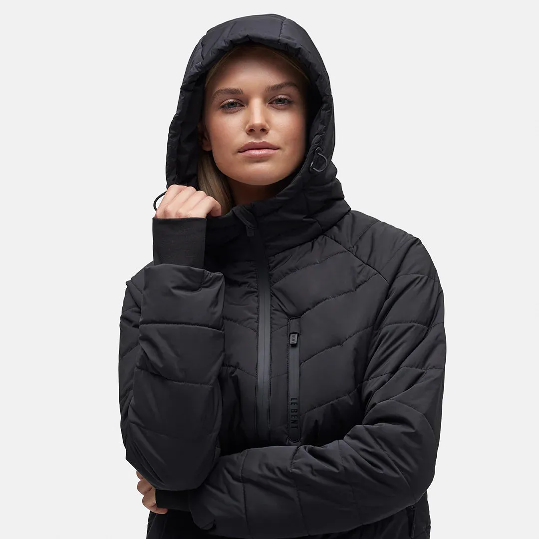 Le Bent Genepi Wool Insulated Hooded Jacket Womens 2024 Black
