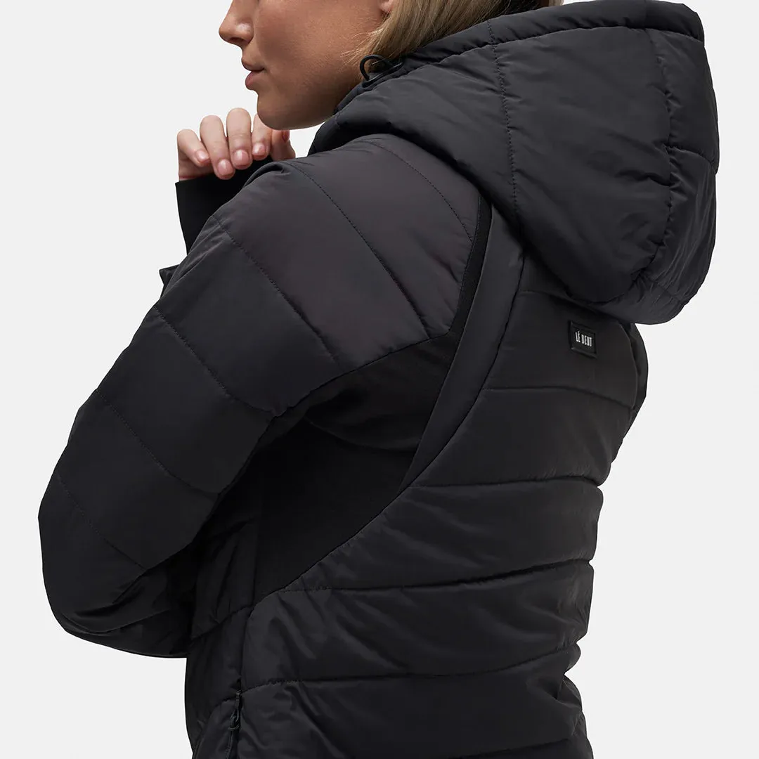 Le Bent Genepi Wool Insulated Hooded Jacket Womens 2024 Black