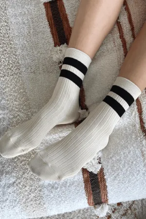 Le Bon Shoppe Her Socks - Varsity Cream/Black