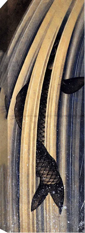 Leaping Carp | Katsushika Hokusai Masters Classic Art in Gallery Wrapped Canvas | Various Sizes