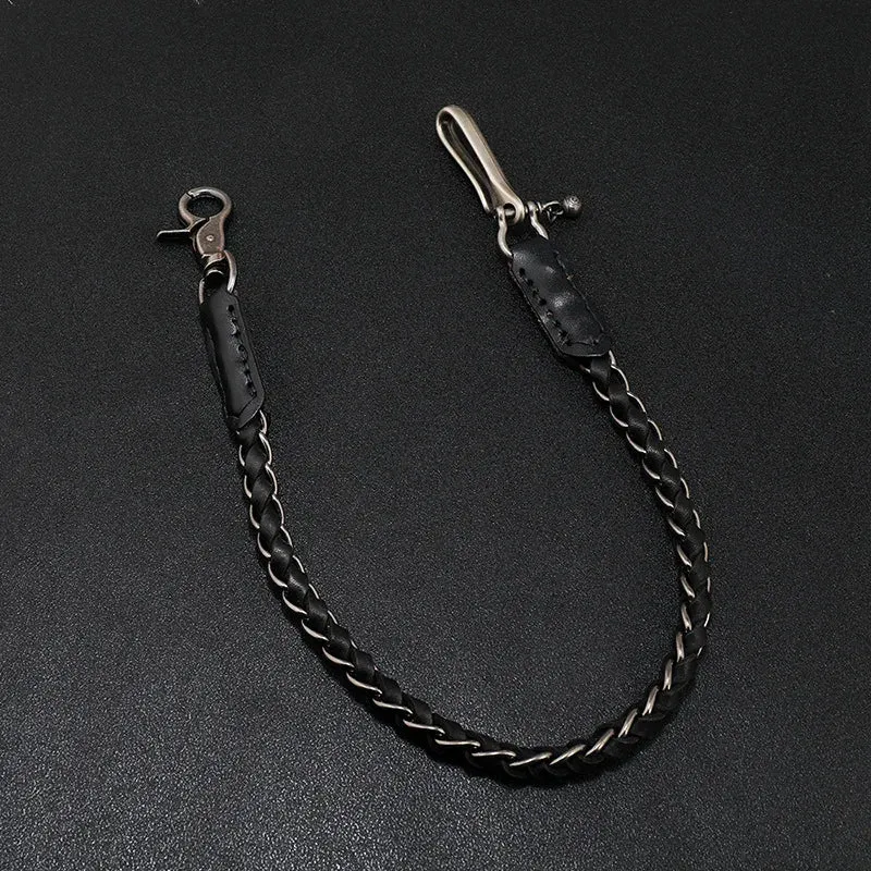 Leather & Metal Wallet Chain