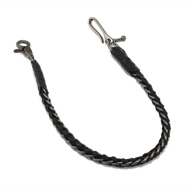 Leather & Metal Wallet Chain