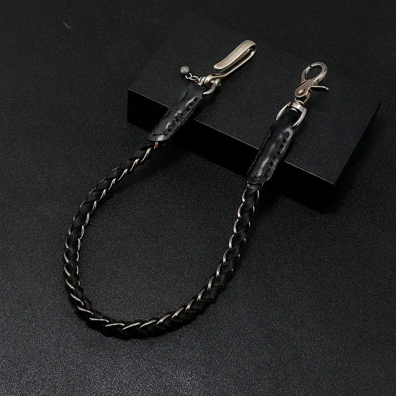 Leather & Metal Wallet Chain