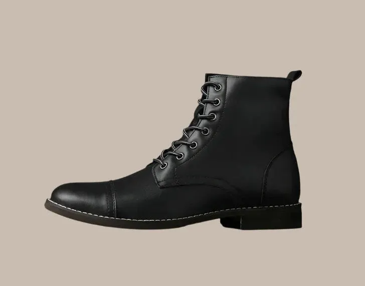 Leather Boots Plush Warm