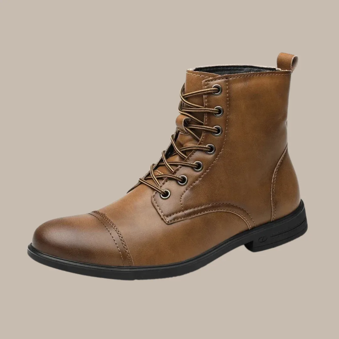 Leather Boots Plush Warm