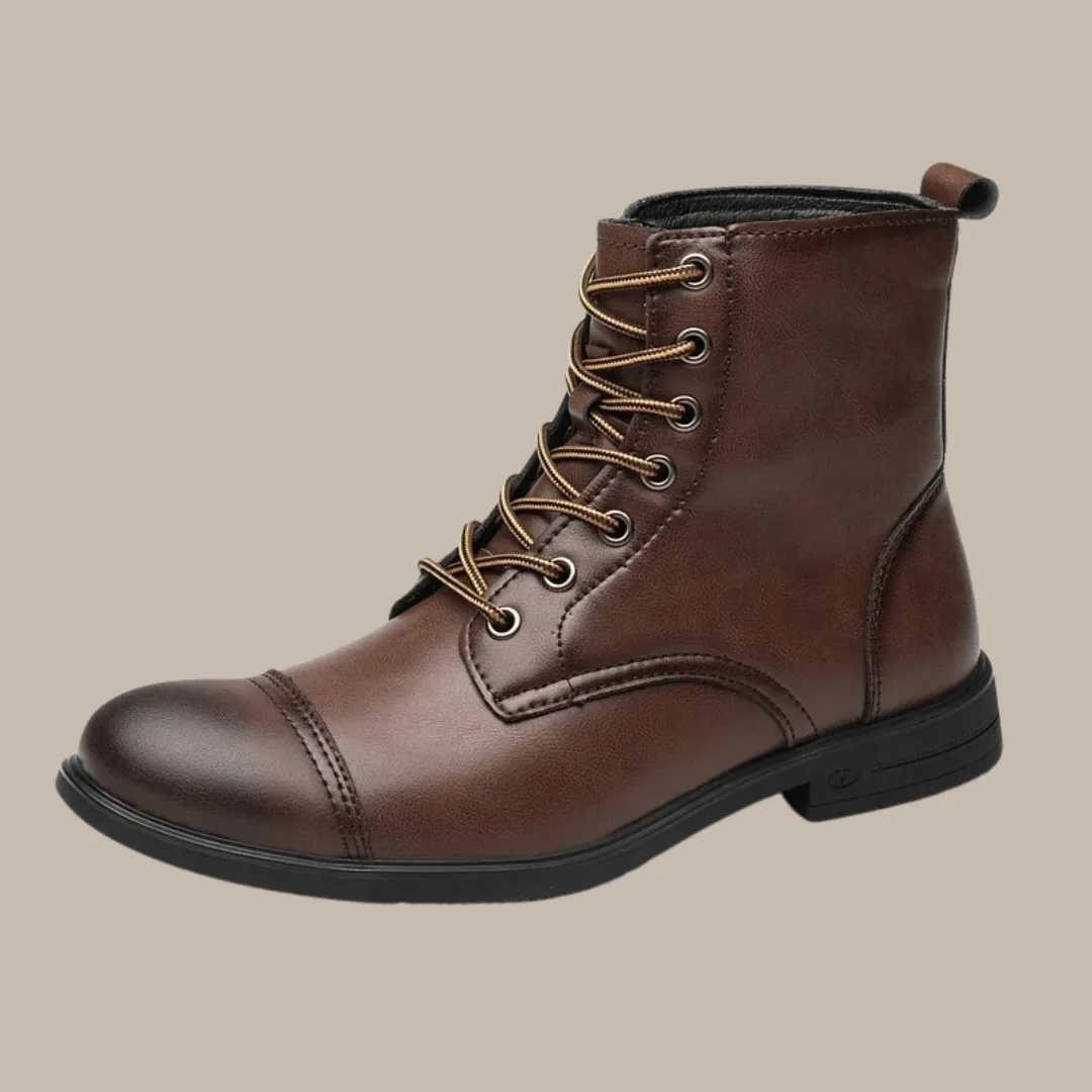 Leather Boots Plush Warm