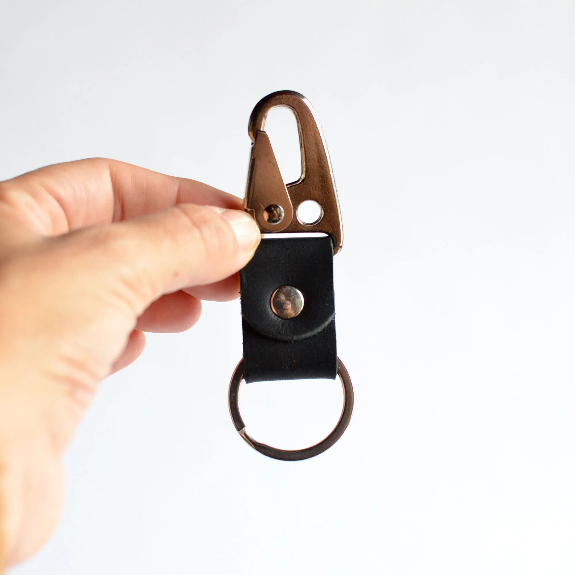 Leather Key Clip   Ring