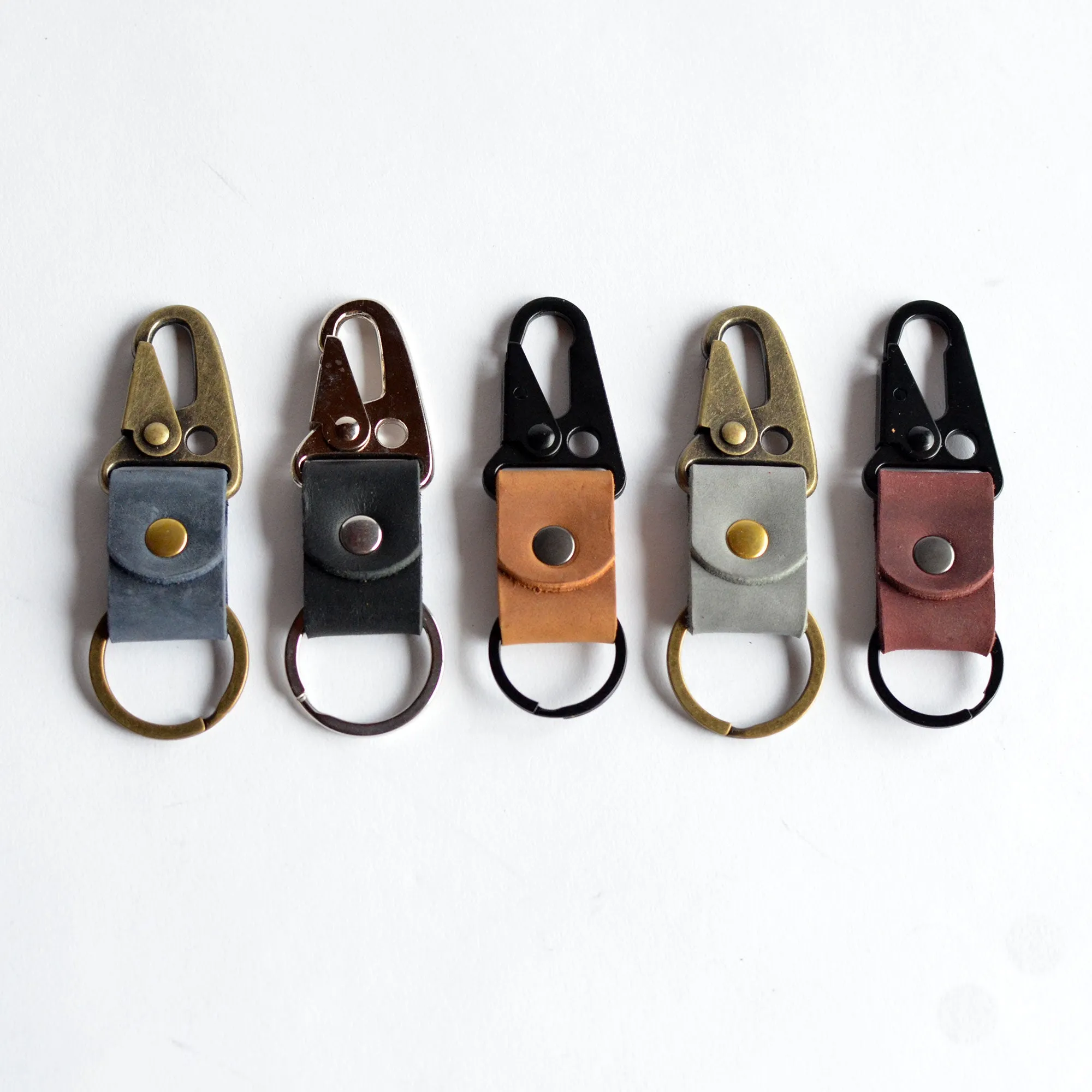 Leather Key Clip   Ring
