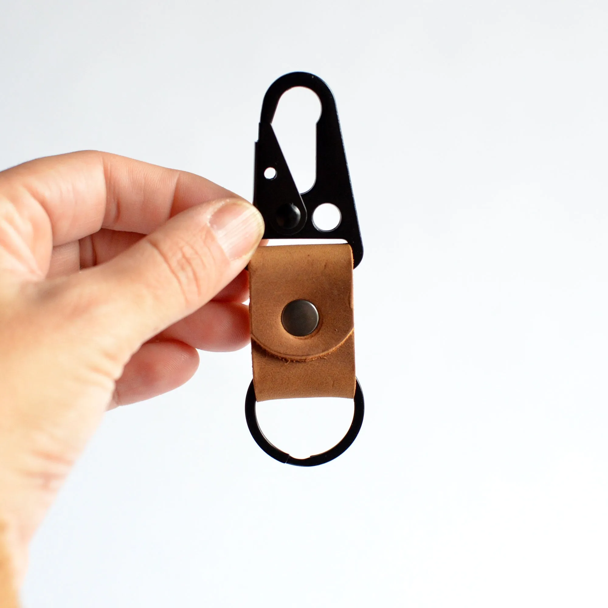 Leather Key Clip   Ring