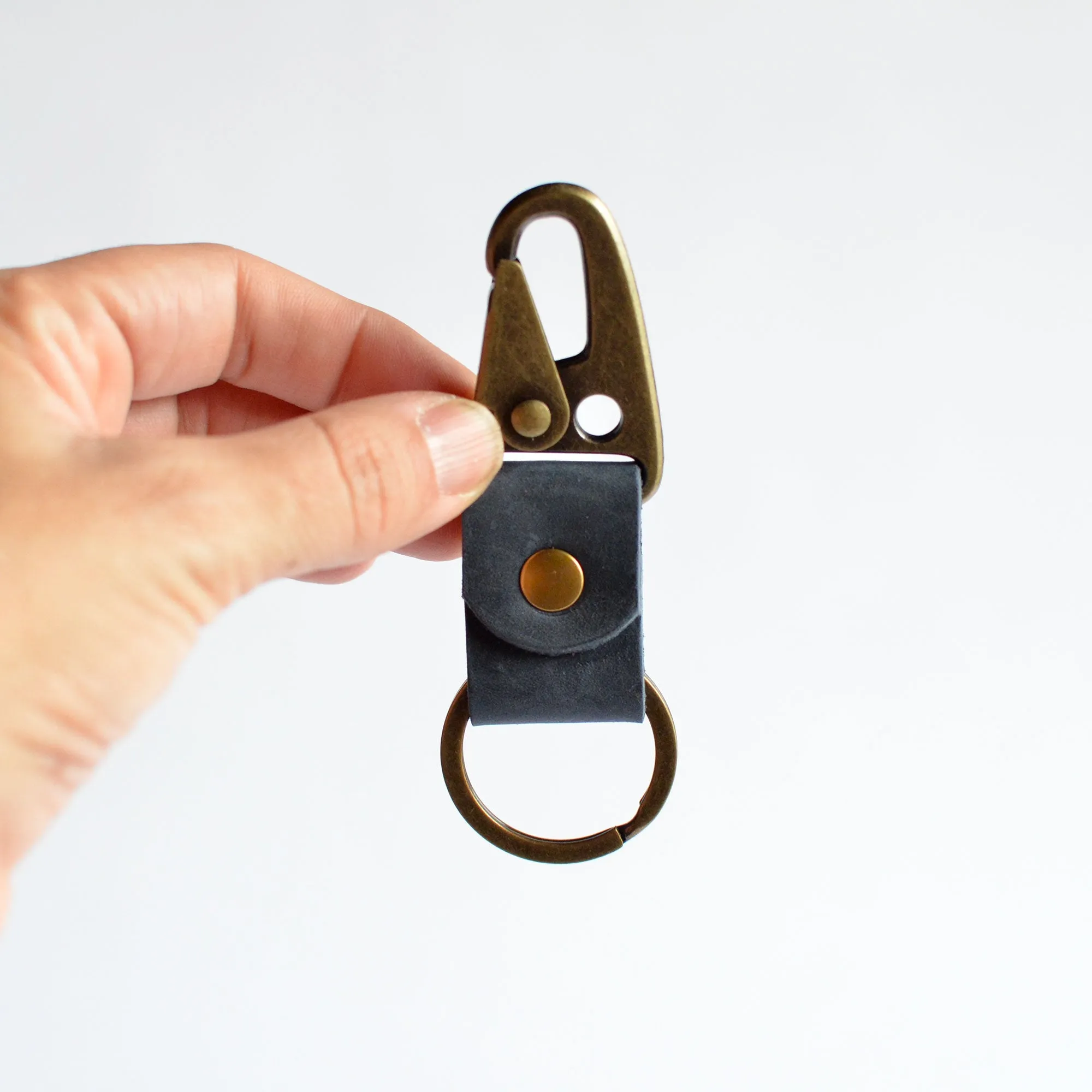 Leather Key Clip   Ring