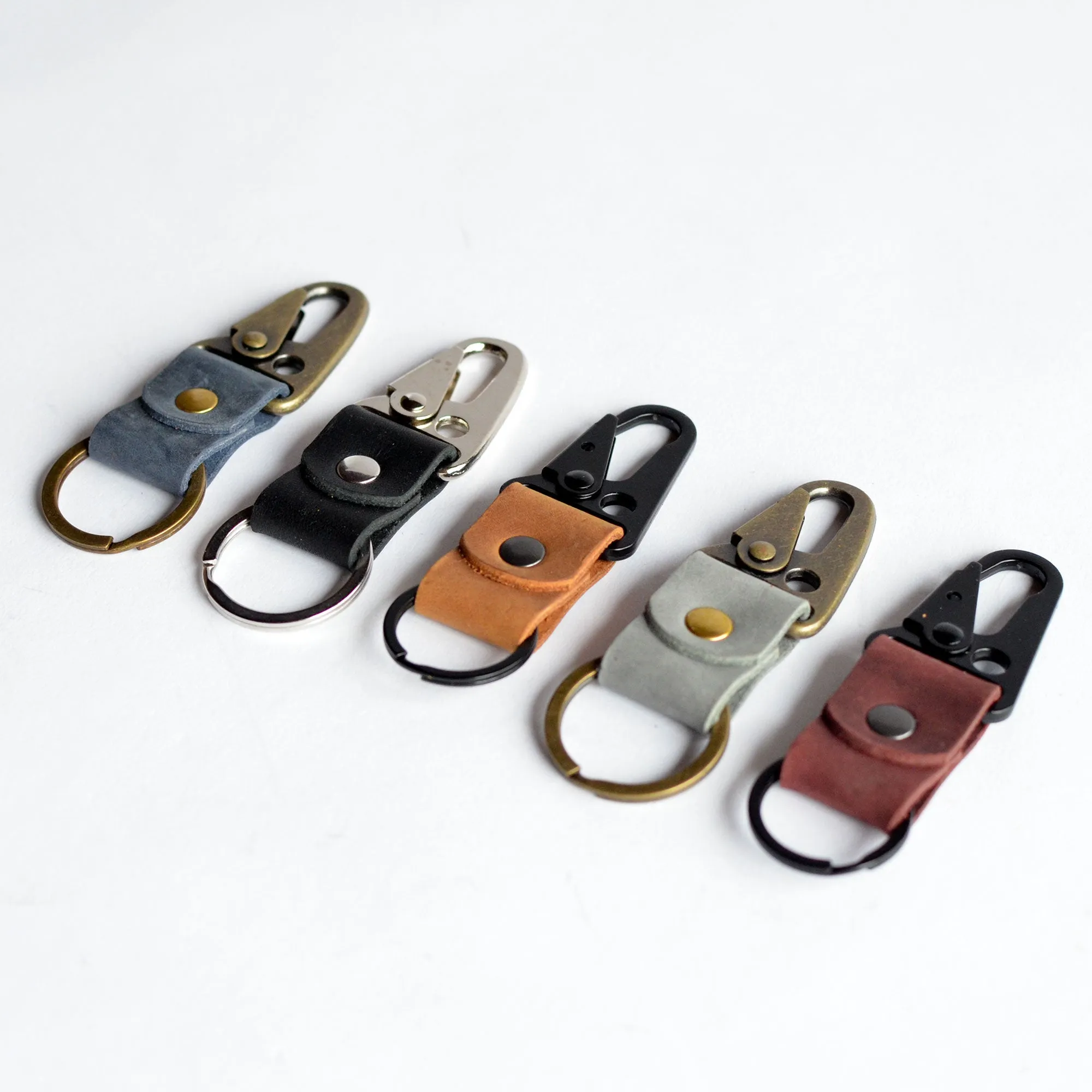 Leather Key Clip   Ring