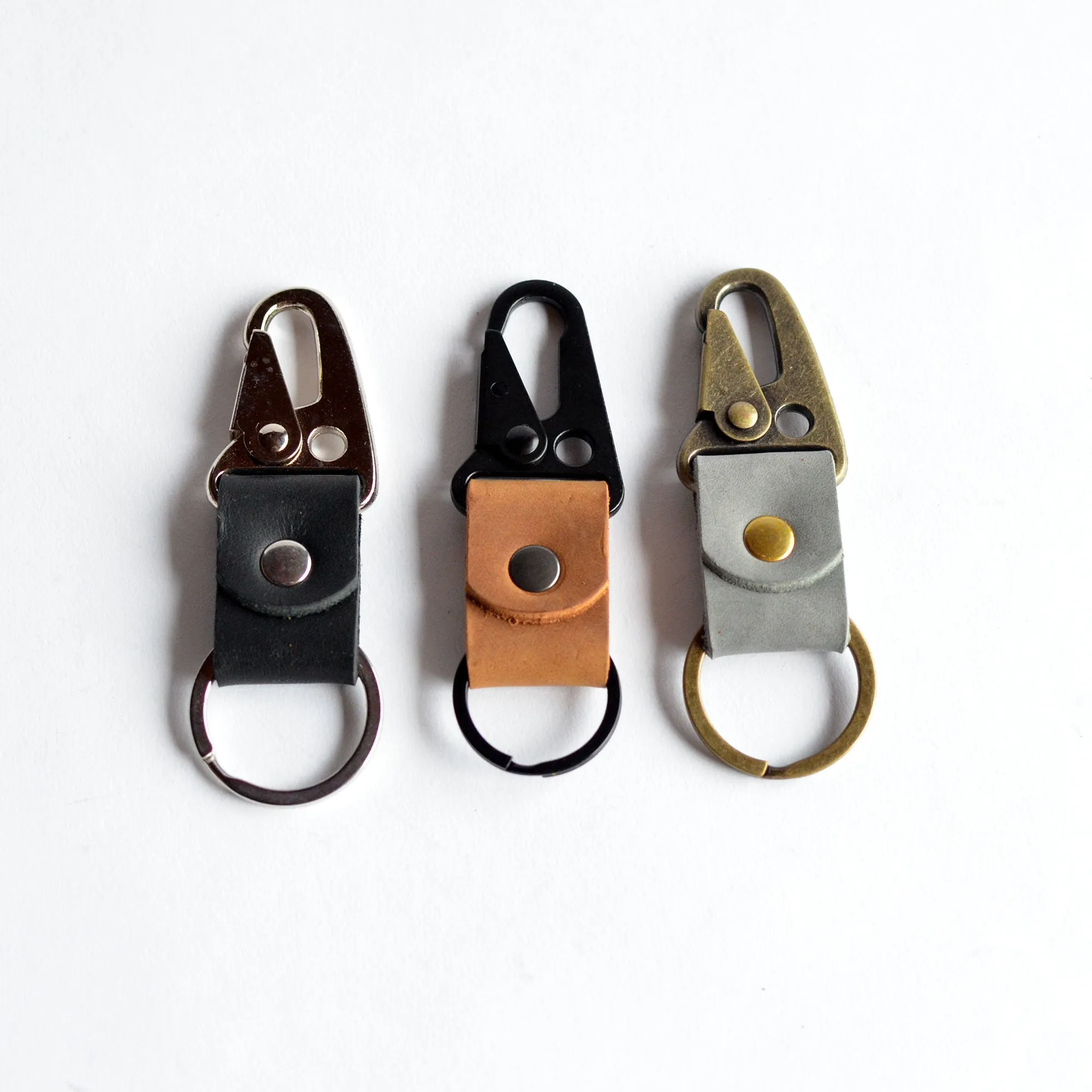 Leather Key Clip   Ring
