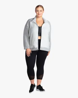 Legend Sherpa Track Jacket | Ivory / Light Grey