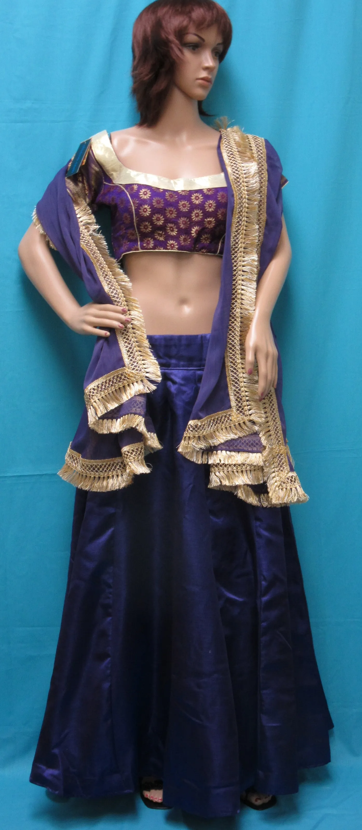 Lehenga 4081 Purple Silk Indian Lehenga Choli Shieno Sarees