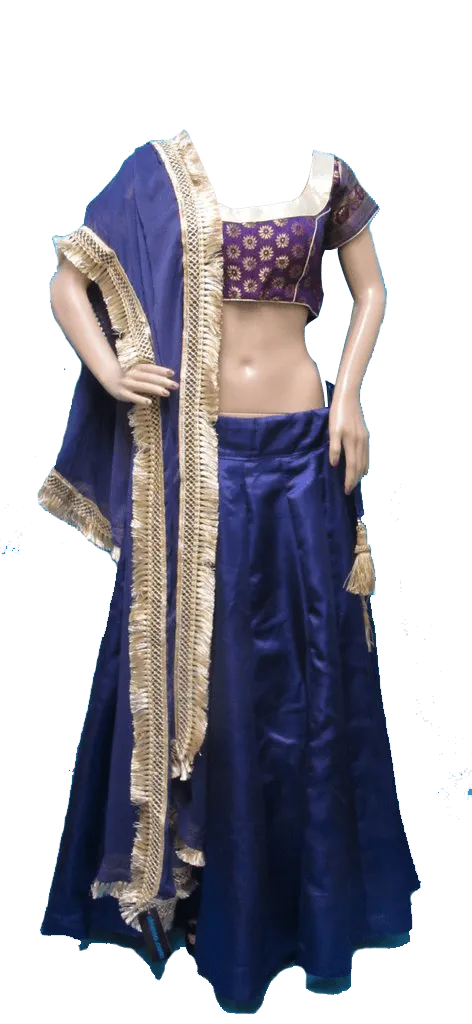 Lehenga 4081 Purple Silk Indian Lehenga Choli Shieno Sarees