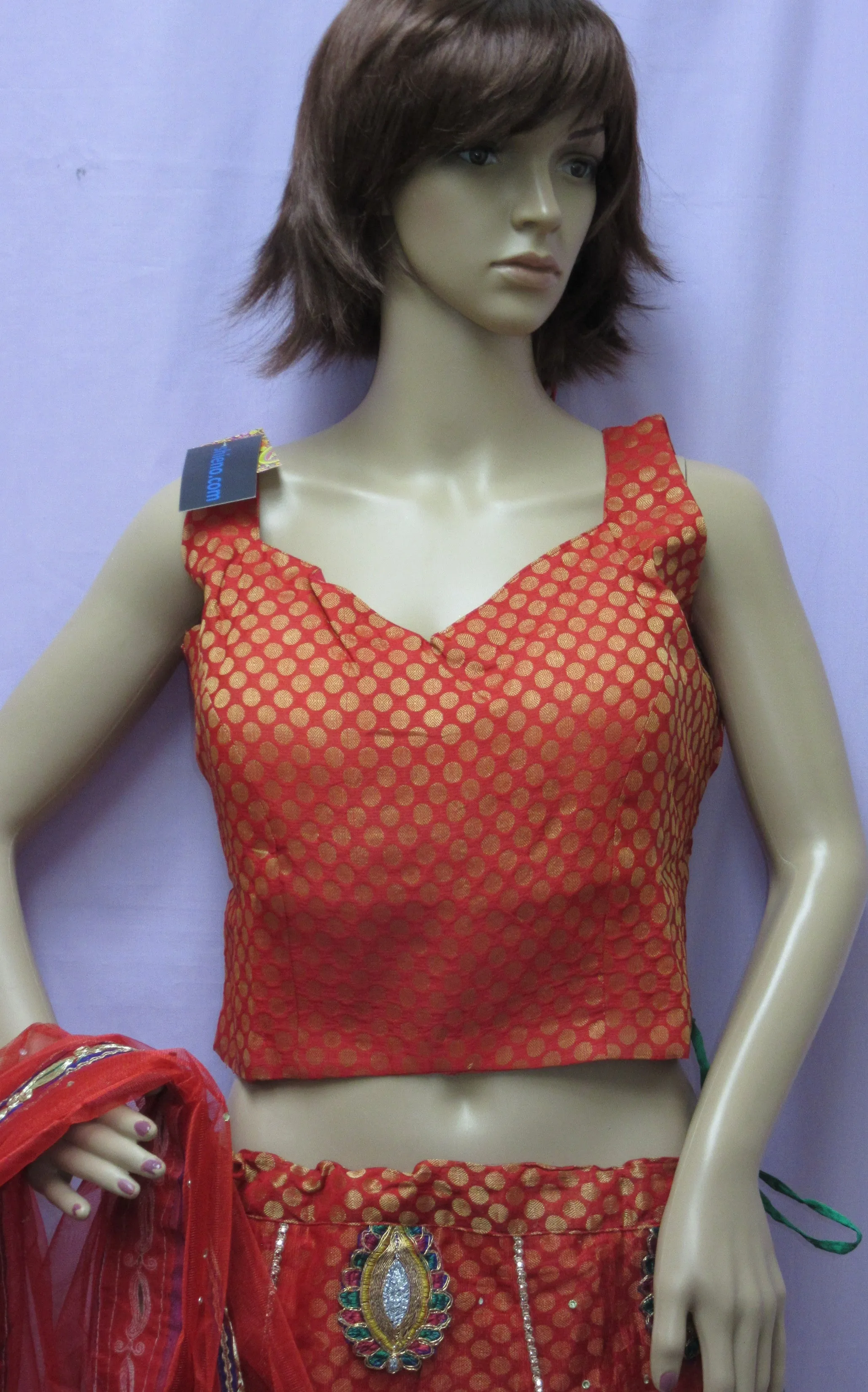 Lehenga 7049 Red Net Party Wear Lehenga Set Medium Size Choli