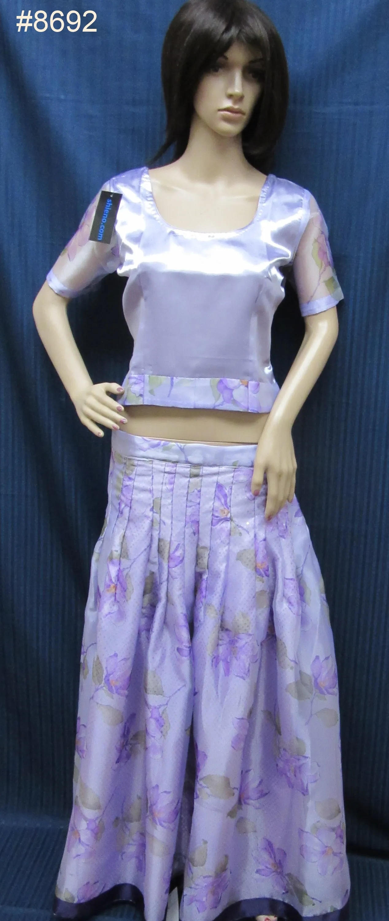 Lehenga 8692 Lilac Floral Shimmer Designer Lehenga Choli