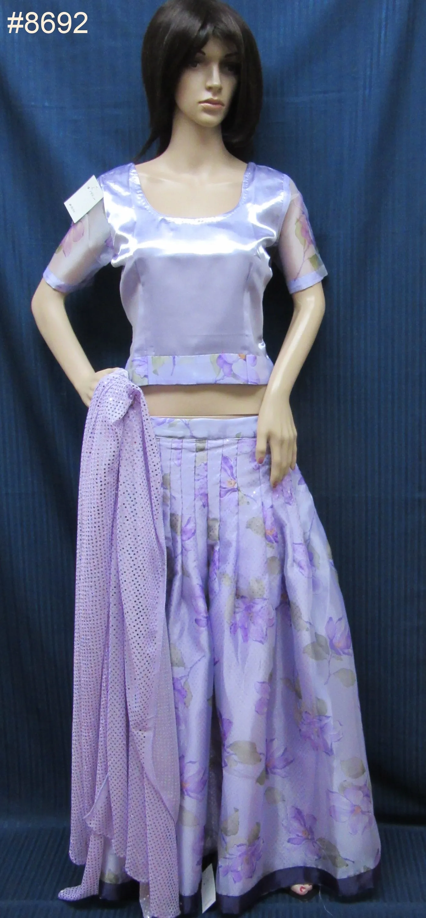 Lehenga 8692 Lilac Floral Shimmer Designer Lehenga Choli
