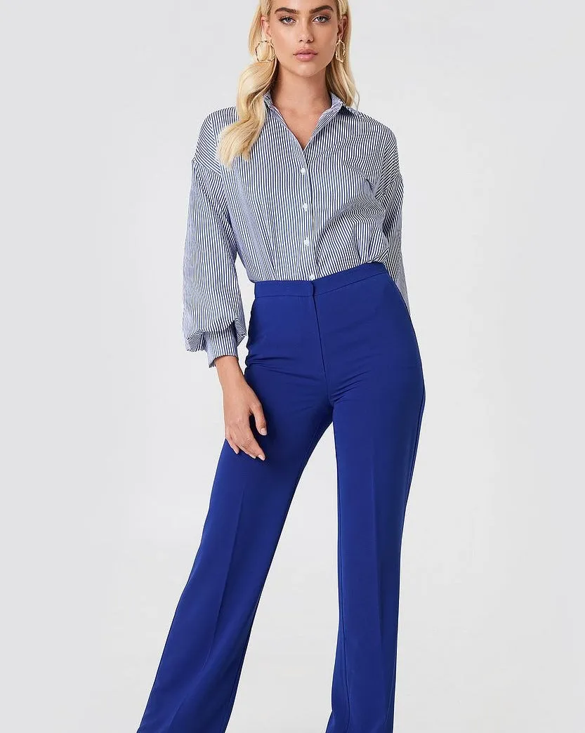 Lena Striped Balloon Sleeve Shirt