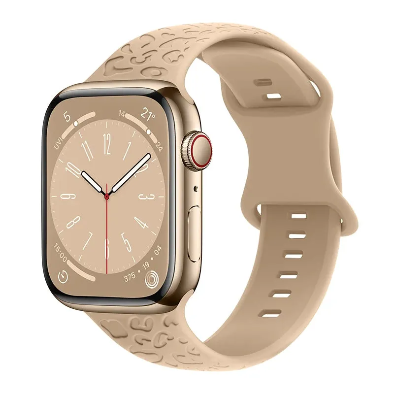 Leopard Luxe Silicone Band - The Wild Side of Apple Watch Accessories - Milk Tea