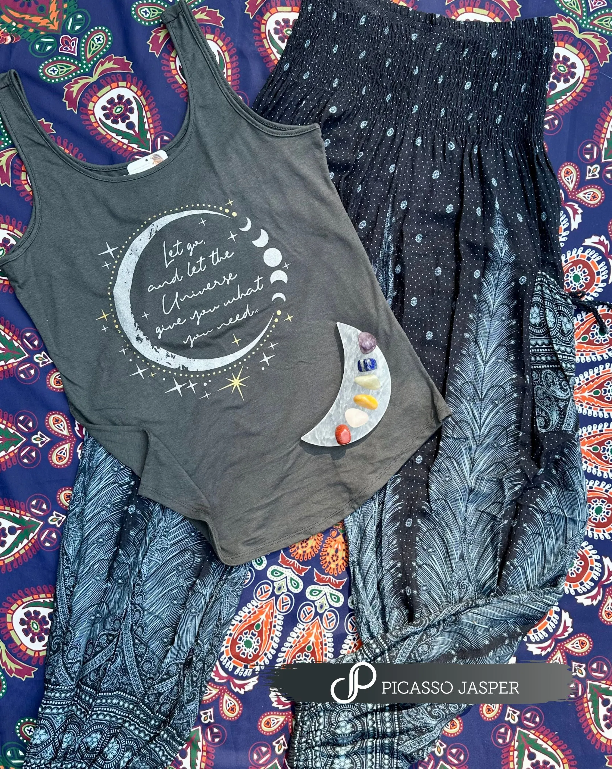 Let Go & Let the Universe Give You What You Need, Grey Tank