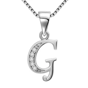 Letter G Initial Necklaces Pendant Women Men Name Jewelry Gift 925 Silver
