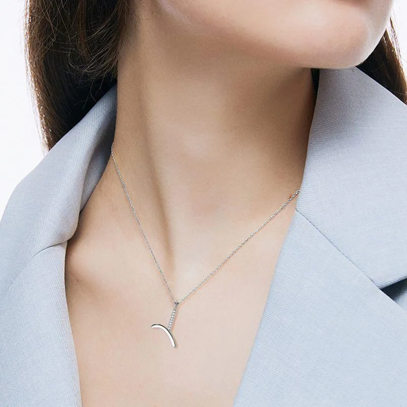 Letter Initial Y Necklaces Pendant Women Girls Name Jewelry Gift 925 Sterling Silver