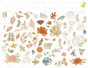 Life Crafted - ALL ABOUT ME FALL FLORALS - Ephemera