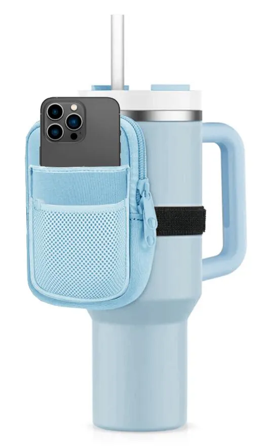 LIGHT BLUE TUMBLER ATTACHABLE BAG