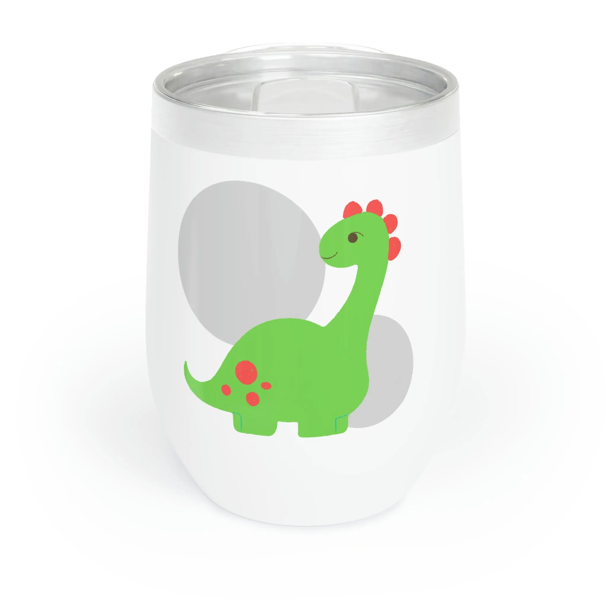 Light Green Long Neck Dinosaur Chill Wine Tumbler
