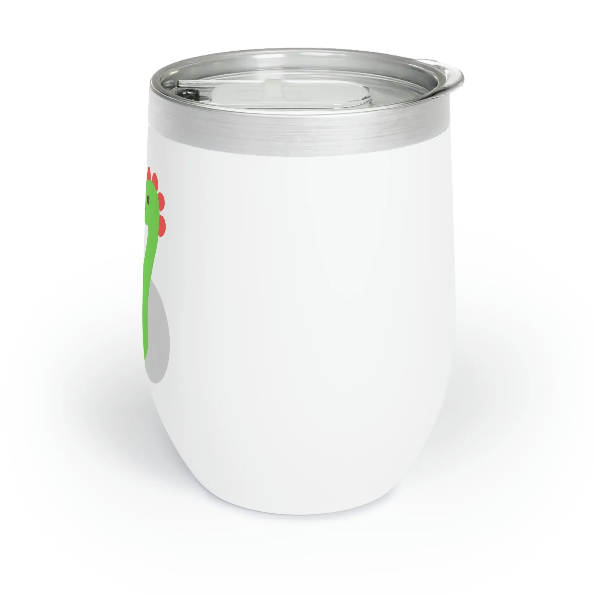 Light Green Long Neck Dinosaur Chill Wine Tumbler