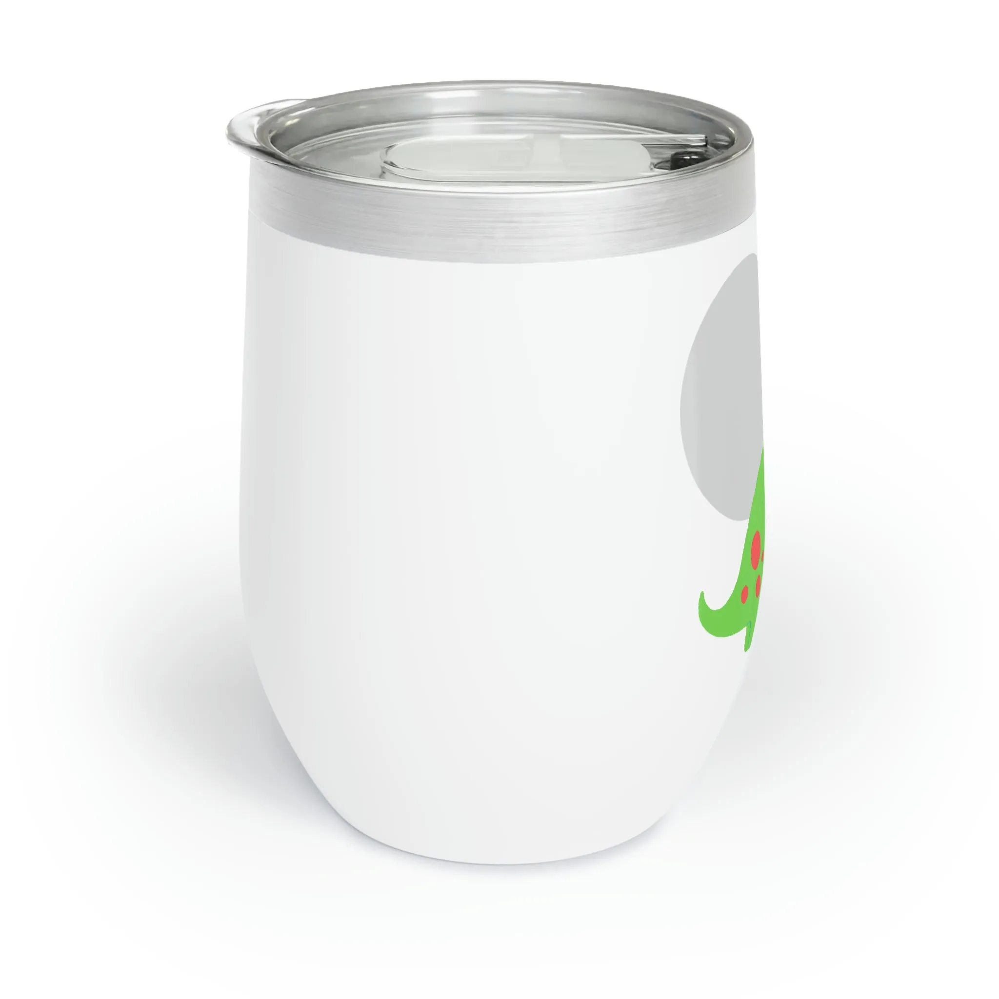 Light Green Long Neck Dinosaur Chill Wine Tumbler