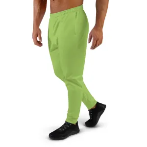 Light Green Men's Joggers, Solid Color Colorful Premium Sweatpants For Men-Made in EU/MX