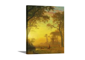 Light in the Forest | Albert Bierstadt Masters Classic Art in Gallery Wrapped Canvas | Various Sizes
