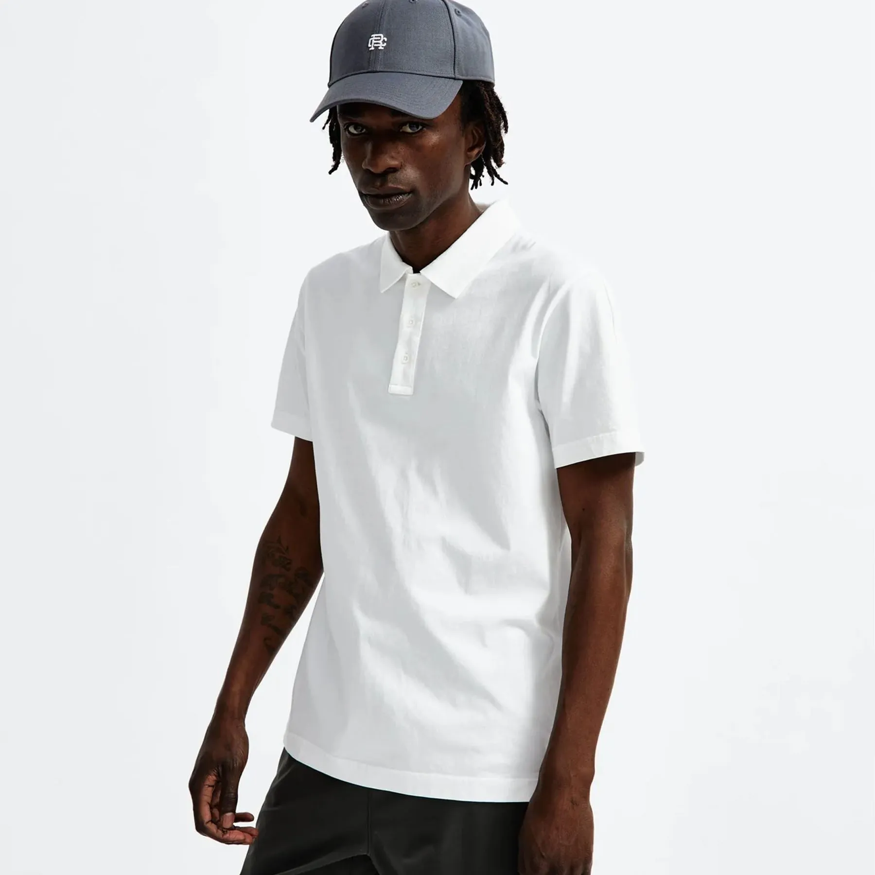 Lightweight Jersey Polo White - AW24
