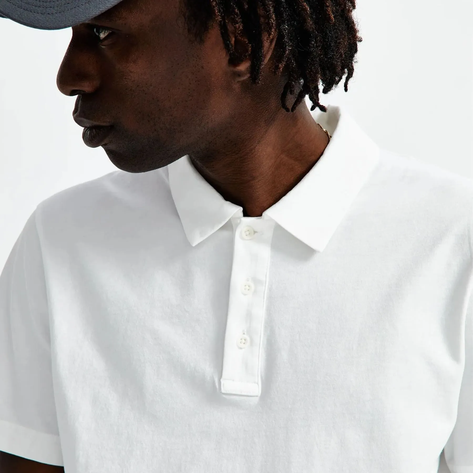 Lightweight Jersey Polo White - AW24
